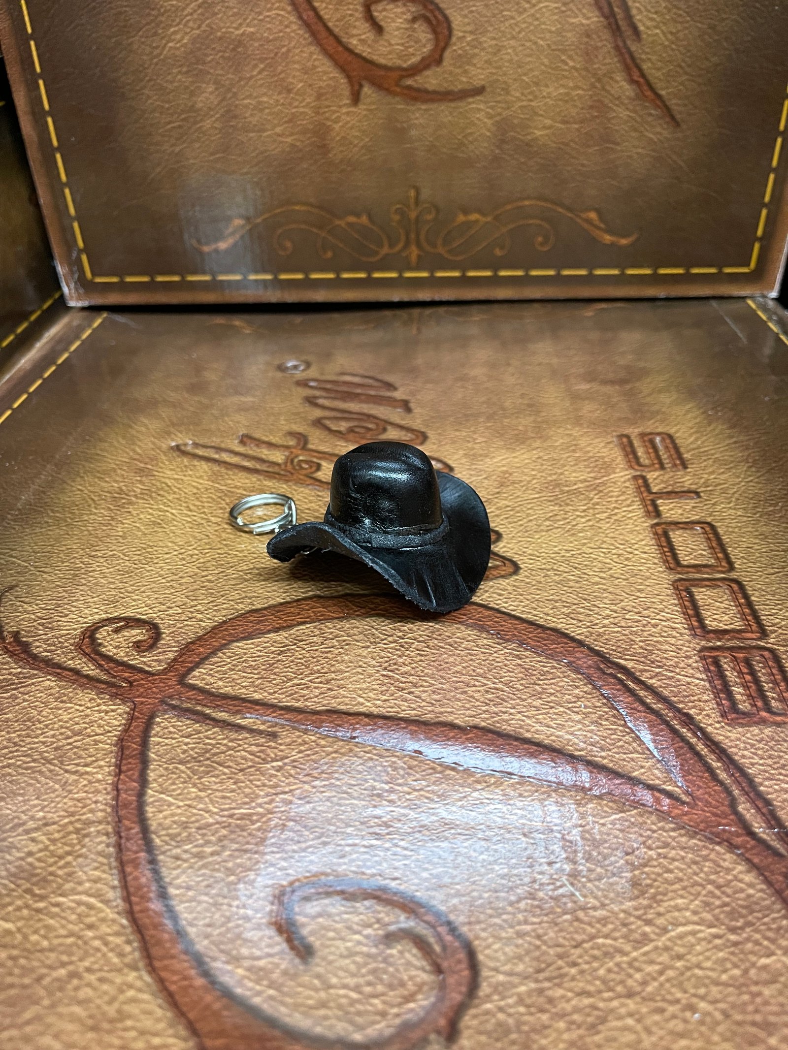 Leather Cowboy Hat Black