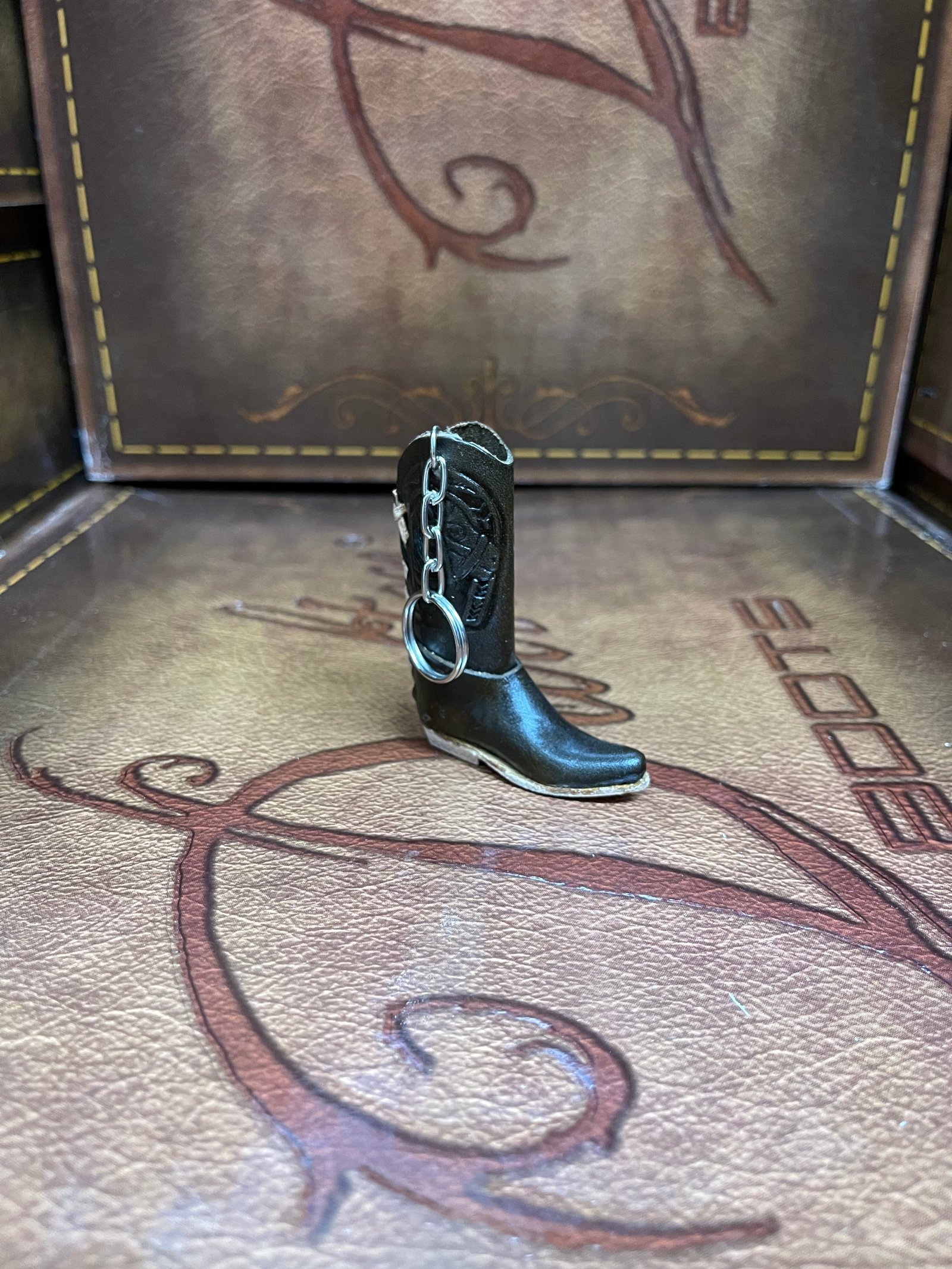 Leather Cowboy Boot Black
