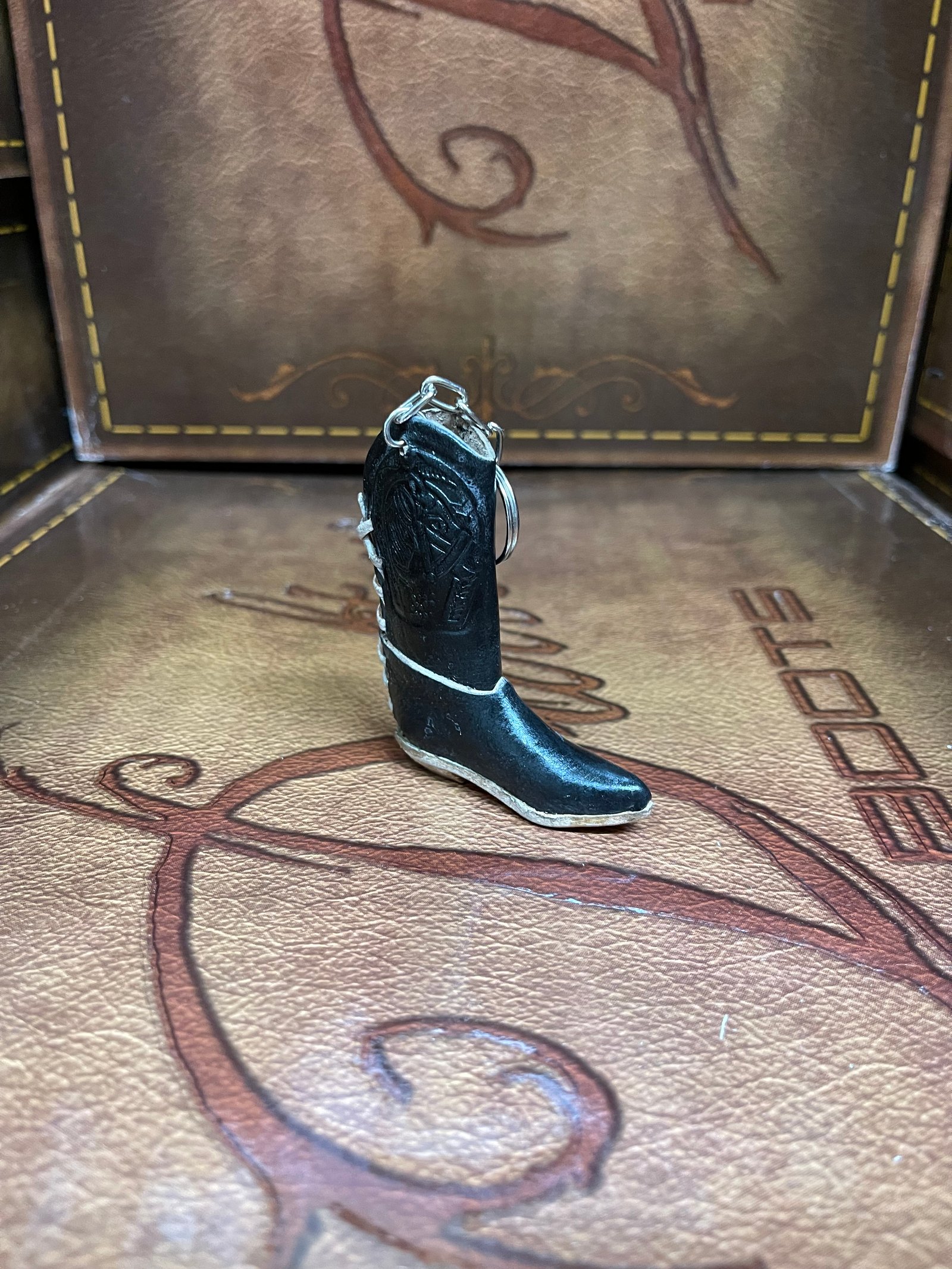 Leather Cowboy Boot Black